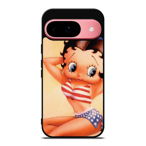 BETTY BOOP AMERICAN FLAG CARTOON Google Pixel 9 Case Cover BETTY BOOP AMERICAN FLAG CARTOON Google Pixel 9 Case Cover