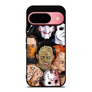 HORROR MOVIES CHARACTERS COLLECTION Google Pixel 9 Case Cover HORROR MOVIES CHARACTERS COLLECTION Google Pixel 9 Case Cover