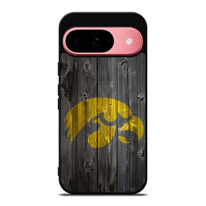 IOWA HAWKEYES WOOD LOGO Google Pixel 9 Case Cover