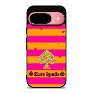KATE SPADE PINK ORANGE STRIPE Google Pixel 9 Case Cover KATE SPADE PINK ORANGE STRIPE Google Pixel 9 Case Cover