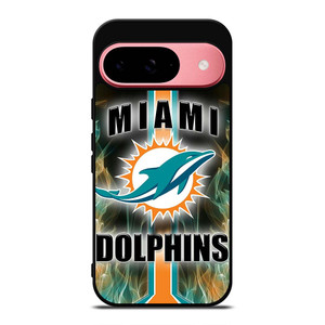 MIAMI DOLPHINS STRIPE NFL LOGO Google Pixel 9 Case Cover MIAMI DOLPHINS STRIPE NFL LOGO Google Pixel 9 Case Cover