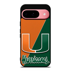 MIAMI HURRICANES LOGO CARBON Google Pixel 9 Case Cover MIAMI HURRICANES LOGO CARBON Google Pixel 9 Case Cover