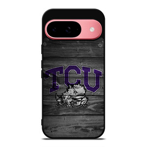 TCU HORNED FROGS FOOTBALL WOOD LOGO Google Pixel 9 Case Cover TCU HORNED FROGS FOOTBALL WOOD LOGO Google Pixel 9 Case Cover