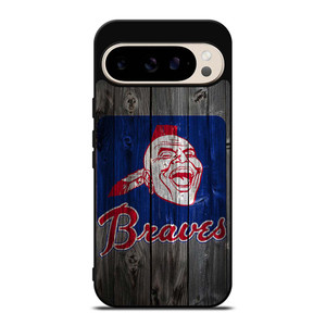 ATLANTA BRAVES BASEBALL WOODEN SYMBOL Google Pixel 9 Pro Case Cover ATLANTA BRAVES BASEBALL WOODEN SYMBOL Google Pixel 9 Pro Case Cover