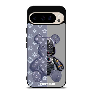 BEAR BRICK KAWS ROBOT GREY Google Pixel 9 Pro Case Cover BEAR BRICK KAWS ROBOT GREY Google Pixel 9 Pro Case Cover