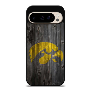 IOWA HAWKEYES WOOD LOGO Google Pixel 9 Pro Case Cover IOWA HAWKEYES WOOD LOGO Google Pixel 9 Pro Case Cover