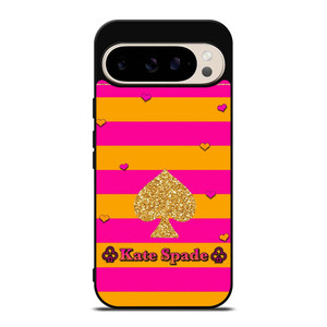 KATE SPADE PINK ORANGE STRIPE Google Pixel 9 Pro Case Cover KATE SPADE PINK ORANGE STRIPE Google Pixel 9 Pro Case Cover