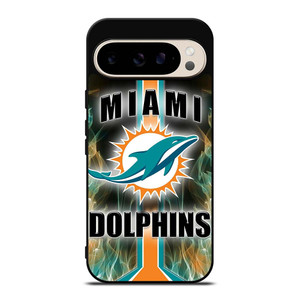 MIAMI DOLPHINS STRIPE NFL LOGO Google Pixel 9 Pro Case Cover MIAMI DOLPHINS STRIPE NFL LOGO Google Pixel 9 Pro Case Cover