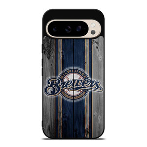 MILWAUKEE BREWERS BASEBALL WOODEN LOGO Google Pixel 9 Pro Case Cover MILWAUKEE BREWERS BASEBALL WOODEN LOGO Google Pixel 9 Pro Case Cover
