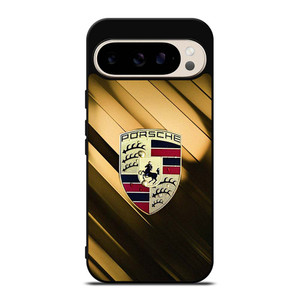 PORSCHE GOLD LOGO Google Pixel 9 Pro Case Cover PORSCHE GOLD LOGO Google Pixel 9 Pro Case Cover