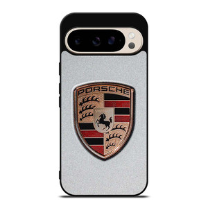 PORSCHE SILVER METAL EMBLEM Google Pixel 9 Pro Case Cover PORSCHE SILVER METAL EMBLEM Google Pixel 9 Pro Case Cover