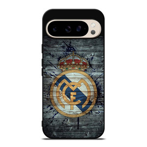 REAL MADRID FOOTBALL WOOD LOGO Google Pixel 9 Pro Case Cover REAL MADRID FOOTBALL WOOD LOGO Google Pixel 9 Pro Case Cover