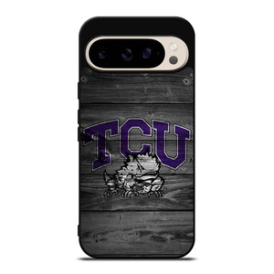 TCU HORNED FROGS FOOTBALL WOOD LOGO Google Pixel 9 Pro Case Cover TCU HORNED FROGS FOOTBALL WOOD LOGO Google Pixel 9 Pro Case Cover