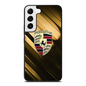 PORSCHE GOLD LOGO Samsung Galaxy S22 Case Cover PORSCHE GOLD LOGO Samsung Galaxy S22 Case Cover