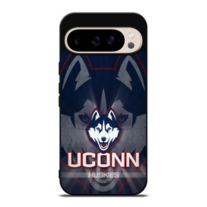 UCONN HUSKIES BASKETBALL METAL LOGO Google Pixel 9 Pro Case Cover UCONN HUSKIES BASKETBALL METAL LOGO Google Pixel 9 Pro Case Cover