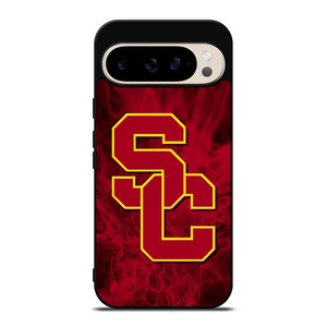 USC TROJANS RED SMOKED LOGO Google Pixel 9 Pro Case Cover USC TROJANS RED SMOKED LOGO Google Pixel 9 Pro Case Cover