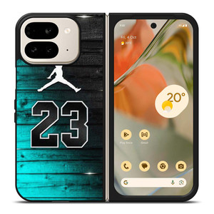AIR JORDAN WOOD BLUE LOGO Google Pixel 9 Pro Fold Case Cover AIR JORDAN WOOD BLUE LOGO Google Pixel 9 Pro Fold Case Cover