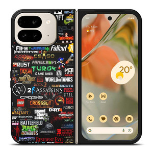 ALL GAMES LOGO CROSSOVER Google Pixel 9 Pro Fold Case Cover ALL GAMES LOGO CROSSOVER Google Pixel 9 Pro Fold Case Cover
