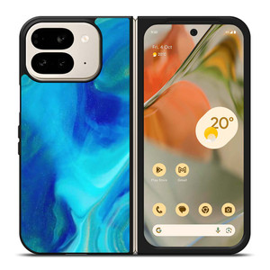 BLUE LIQUID TEXTURE Google Pixel 9 Pro Fold Case Cover BLUE LIQUID TEXTURE Google Pixel 9 Pro Fold Case Cover