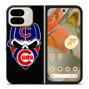 CHICAGO CUBS SKULL Google Pixel 9 Pro Fold Case Cover CHICAGO CUBS SKULL Google Pixel 9 Pro Fold Case Cover