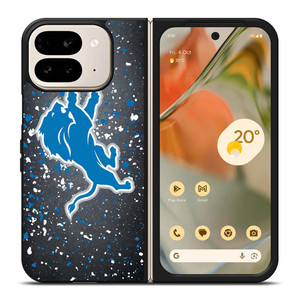 DETROIT LIONS FOOTBALL NFL SPLASHED LOGO Google Pixel 9 Pro Fold Case Cover