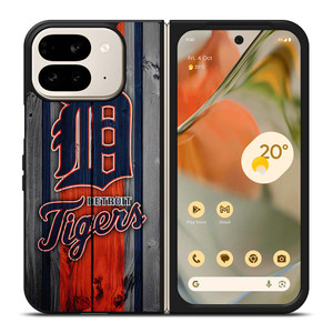 DETROIT TIGERS FOOTBALL WOOD LOGO Google Pixel 9 Pro Fold Case Cover
