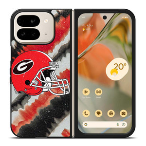 GEORGIA BULLDOGS PSYCHEDELIC HELMET Google Pixel 9 Pro Fold Case Cover