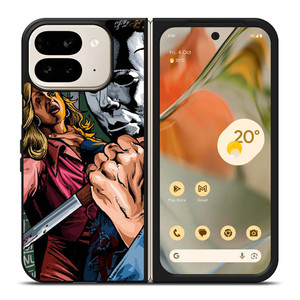 HALLOWEEN MICHAEL MYERS SCARY CARTOON Google Pixel 9 Pro Fold Case Cover HALLOWEEN MICHAEL MYERS SCARY CARTOON Google Pixel 9 Pro Fold Case Cover