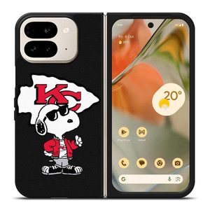 KANSAS CITY CHIEFS NFL FOOTBALL SNOOPY Google Pixel 9 Pro Fold Case Cover KANSAS CITY CHIEFS NFL FOOTBALL SNOOPY Google Pixel 9 Pro Fold Case Cover