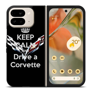 KEEP CALM AND DRIVE CORVETTE Google Pixel 9 Pro Fold Case Cover