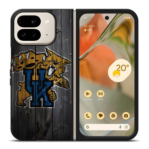 KENTUCKY WILDCATS UNIVERSITY WOOD LOGO Google Pixel 9 Pro Fold Case Cover KENTUCKY WILDCATS UNIVERSITY WOOD LOGO Google Pixel 9 Pro Fold Case Cover