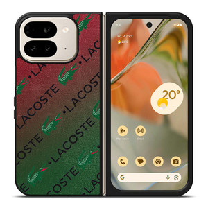 LACOSTE CROCODILE LOGO PATTERN Google Pixel 9 Pro Fold Case Cover LACOSTE CROCODILE LOGO PATTERN Google Pixel 9 Pro Fold Case Cover