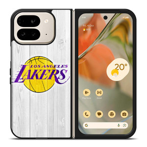 LOS ANGELES LAKERS WHITE WOOD Google Pixel 9 Pro Fold Case Cover