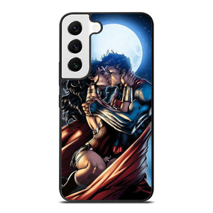 WONDER WOMAN SUPERMAN CARTOON KISSING  Samsung Galaxy S22 Case Cover
