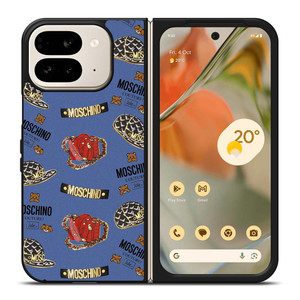 MOSCHINO COUTURE BEAR PATTERN Google Pixel 9 Pro Fold Case Cover