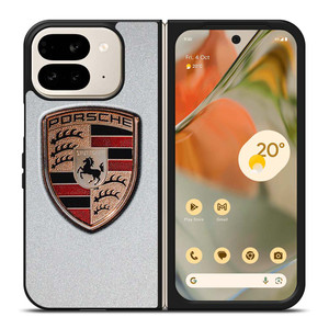 PORSCHE SILVER METAL EMBLEM Google Pixel 9 Pro Fold Case Cover PORSCHE SILVER METAL EMBLEM Google Pixel 9 Pro Fold Case Cover