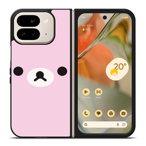 RILAKKUMA BEAR PINK MINIMALIST Google Pixel 9 Pro Fold Case Cover RILAKKUMA BEAR PINK MINIMALIST Google Pixel 9 Pro Fold Case Cover