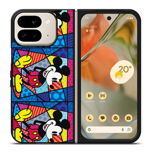ROMERO BRITTO MICKEY MOUSE COLLAGE Google Pixel 9 Pro Fold Case Cover ROMERO BRITTO MICKEY MOUSE COLLAGE Google Pixel 9 Pro Fold Case Cover
