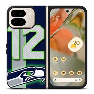 SEATTLE SEAHAWKS NFL 12 MAN LOGO Google Pixel 9 Pro Fold Case Cover SEATTLE SEAHAWKS NFL 12 MAN LOGO Google Pixel 9 Pro Fold Case Cover