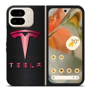 TESLA PINK CARBON Google Pixel 9 Pro Fold Case Cover TESLA PINK CARBON Google Pixel 9 Pro Fold Case Cover
