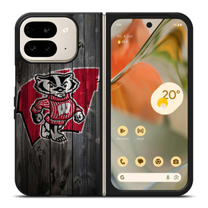 WISCONSIN BADGERS WOOD LOGO Google Pixel 9 Pro Fold Case Cover