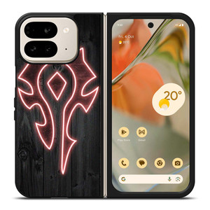 WORLD OF WARCRAFT HORDE WOOD LOGO Google Pixel 9 Pro Fold Case Cover