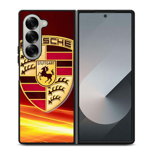PORSCHE STUTTGART RED EMBLEM Samsung Galaxy Z Fold 6 Case Cover