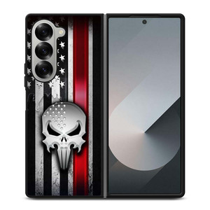 THE PUNISHER AMERICAN FLAG METAL Samsung Galaxy Z Fold 6 Case Cover