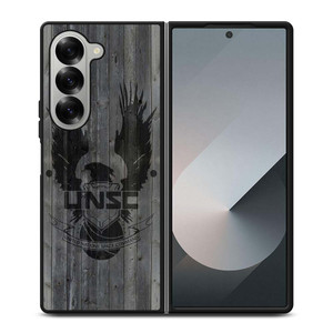UNITED NATIONS SPACE COMMAND WOOD LOGO Samsung Galaxy Z Fold 6 Case Cover