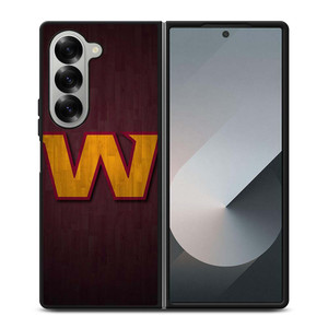WASHINGTON COMMANDERS WOOD LOGO Samsung Galaxy Z Fold 6 Case Cover