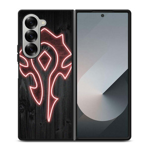 WORLD OF WARCRAFT HORDE WOOD LOGO Samsung Galaxy Z Fold 6 Case Cover