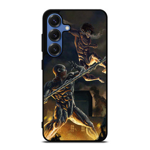 ATTACK ON TITAN VS WARHAMMER TITAN Samsung Galaxy S25 Case Cover ATTACK ON TITAN VS WARHAMMER TITAN Samsung Galaxy S25 Case Cover