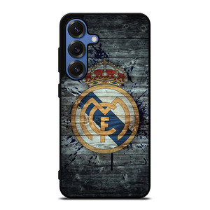REAL MADRID FOOTBALL WOOD LOGO Samsung Galaxy S25 Case Cover