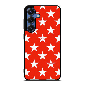SUPREME STARS PATTERN RED Samsung Galaxy S25 Case Cover SUPREME STARS PATTERN RED Samsung Galaxy S25 Case Cover